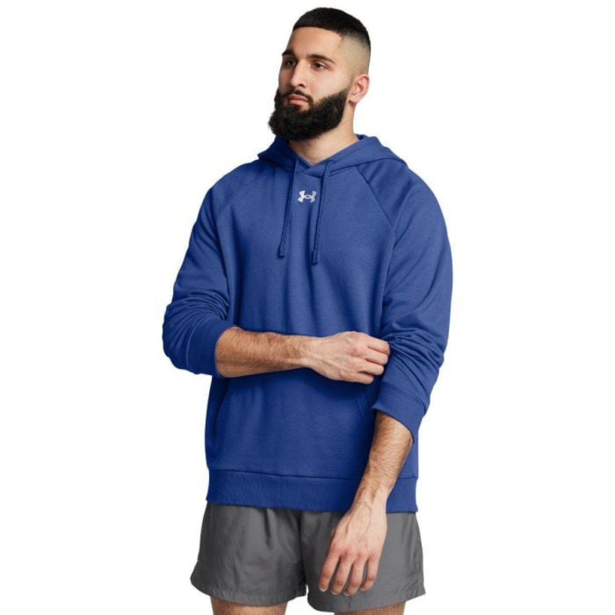 Under Armour Mikina UA Rival Fleece Hoodie Blue MM · záber 1