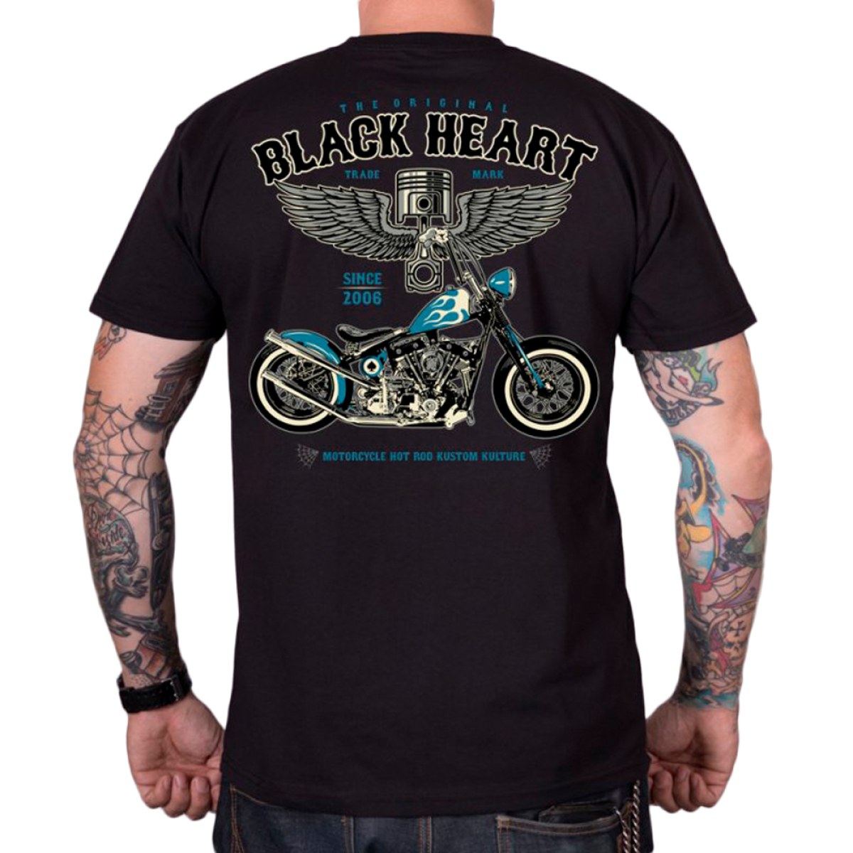 BLACK HEART Blue Chopper čierna - XXL · záber 1