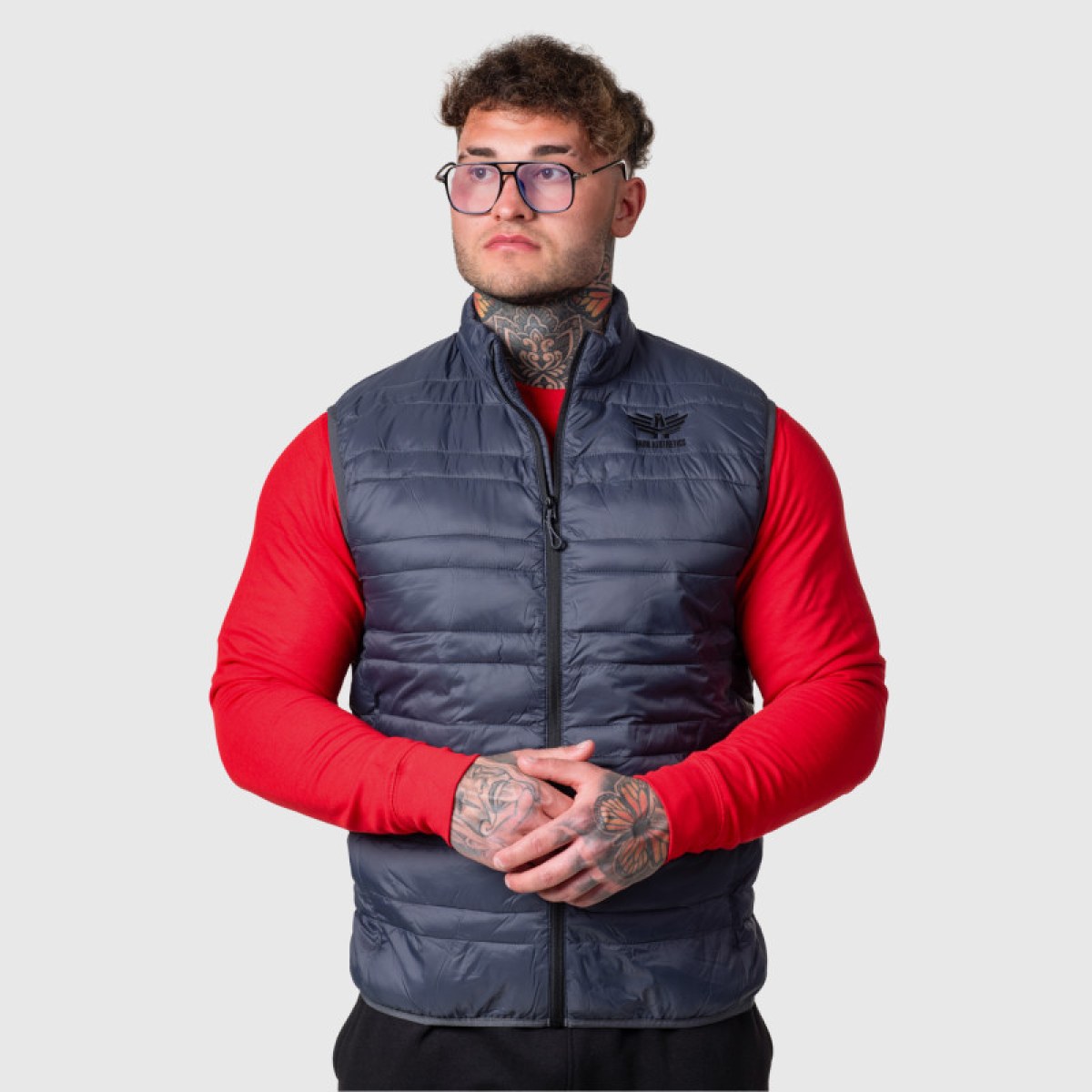 Pánska vesta Iron Aesthetics Bodywarmer, tmavosivá · záber 3