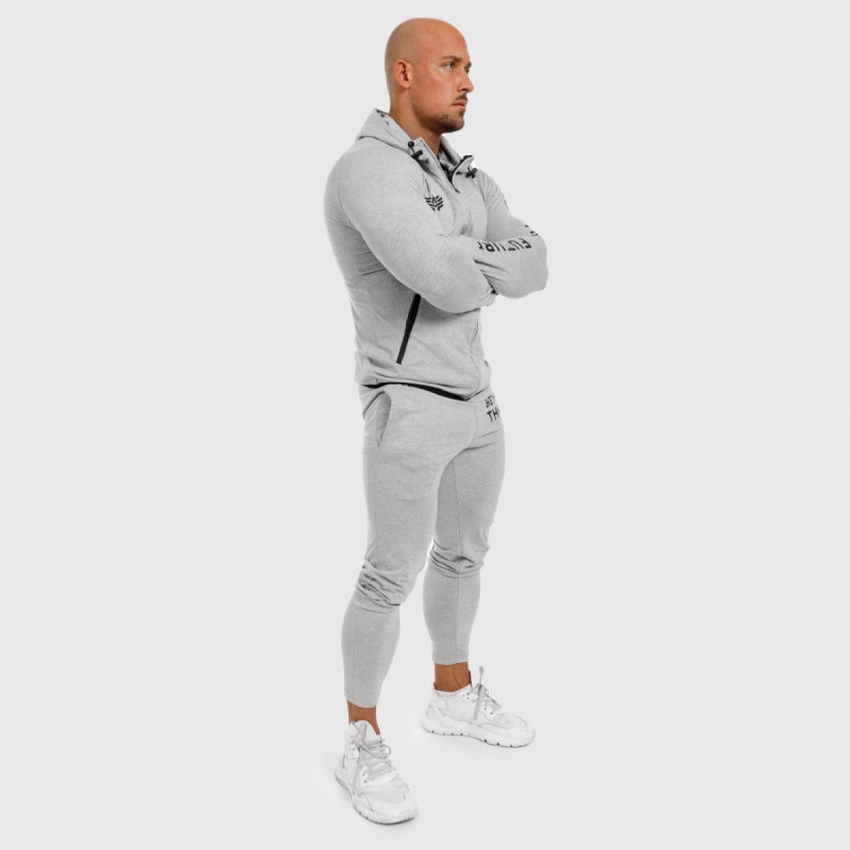 Pánska športová SlimFit súprava Iron Aesthetics Beyond the Future, sivá · záber 3