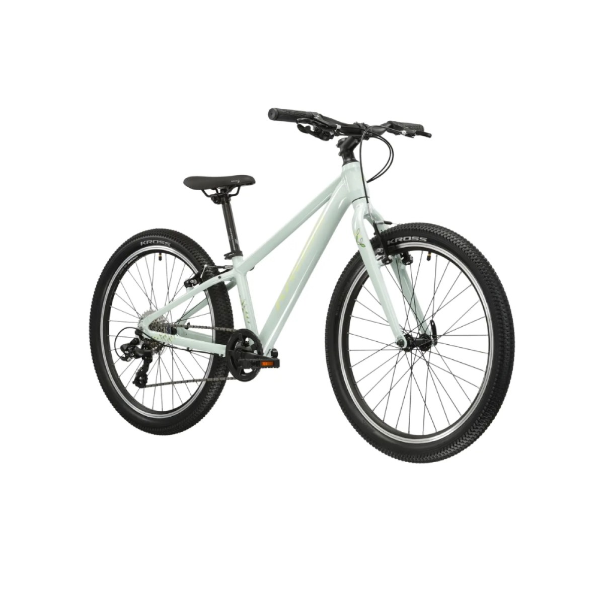 Kross LEA JR 1.0 24" - model 2025 mätová / zelená / lesk - S (12", 130-150 cm) · záber 2