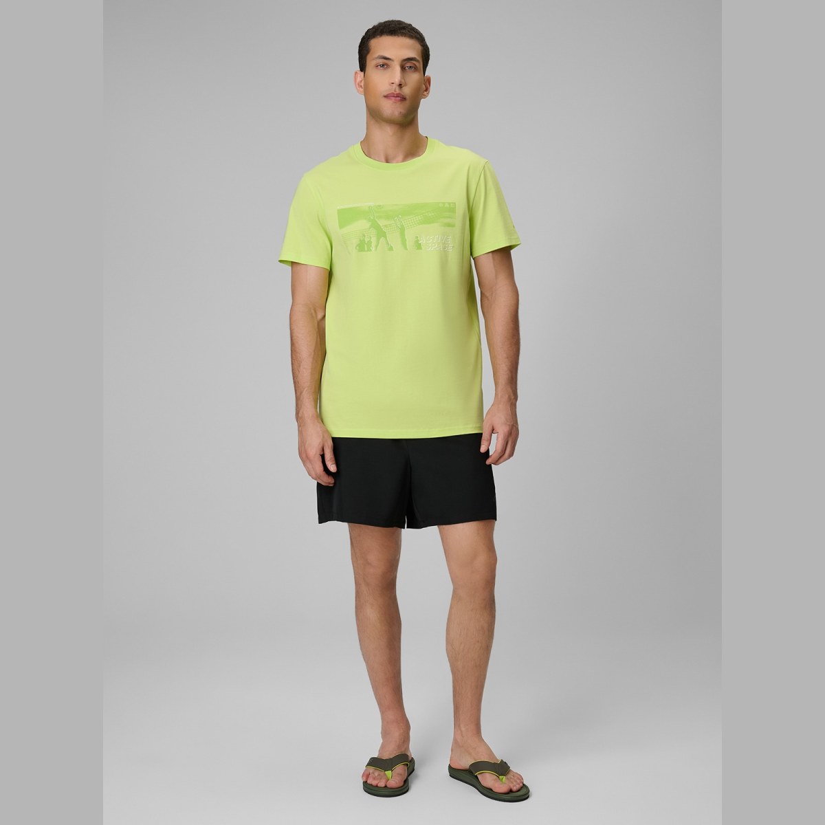 T-shirt regular s potlačou pánsky - zelený · záber 6