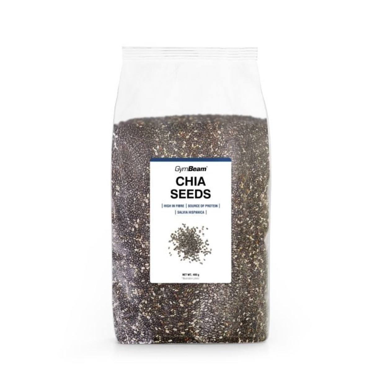 GymBeam Chia semienka bez príchute - Príchuť: Bez príchute | Hmotnosť: 0,4 kg | Balenie: 14 · záber 1