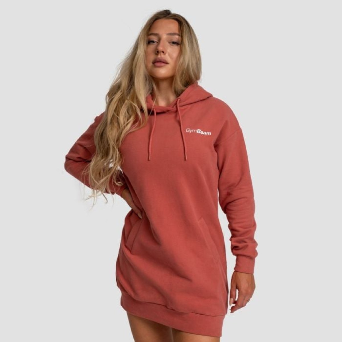 GymBeam Dámska longline mikina Limitless Cinnamon LL · záber 1