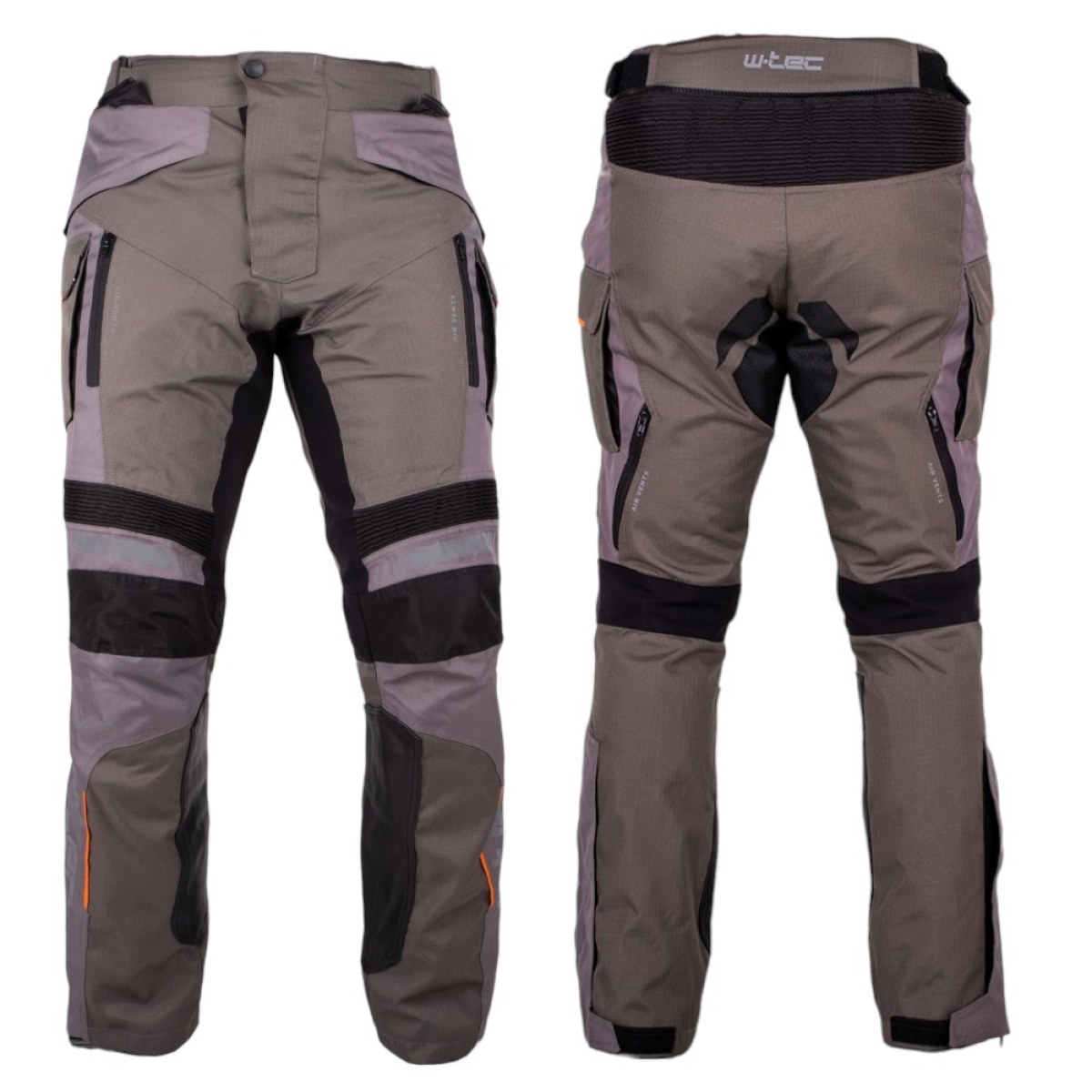 Moto nohavice W-TEC Smackton - Veľkosť: 5XL | Farba: Oranžová · záber 1