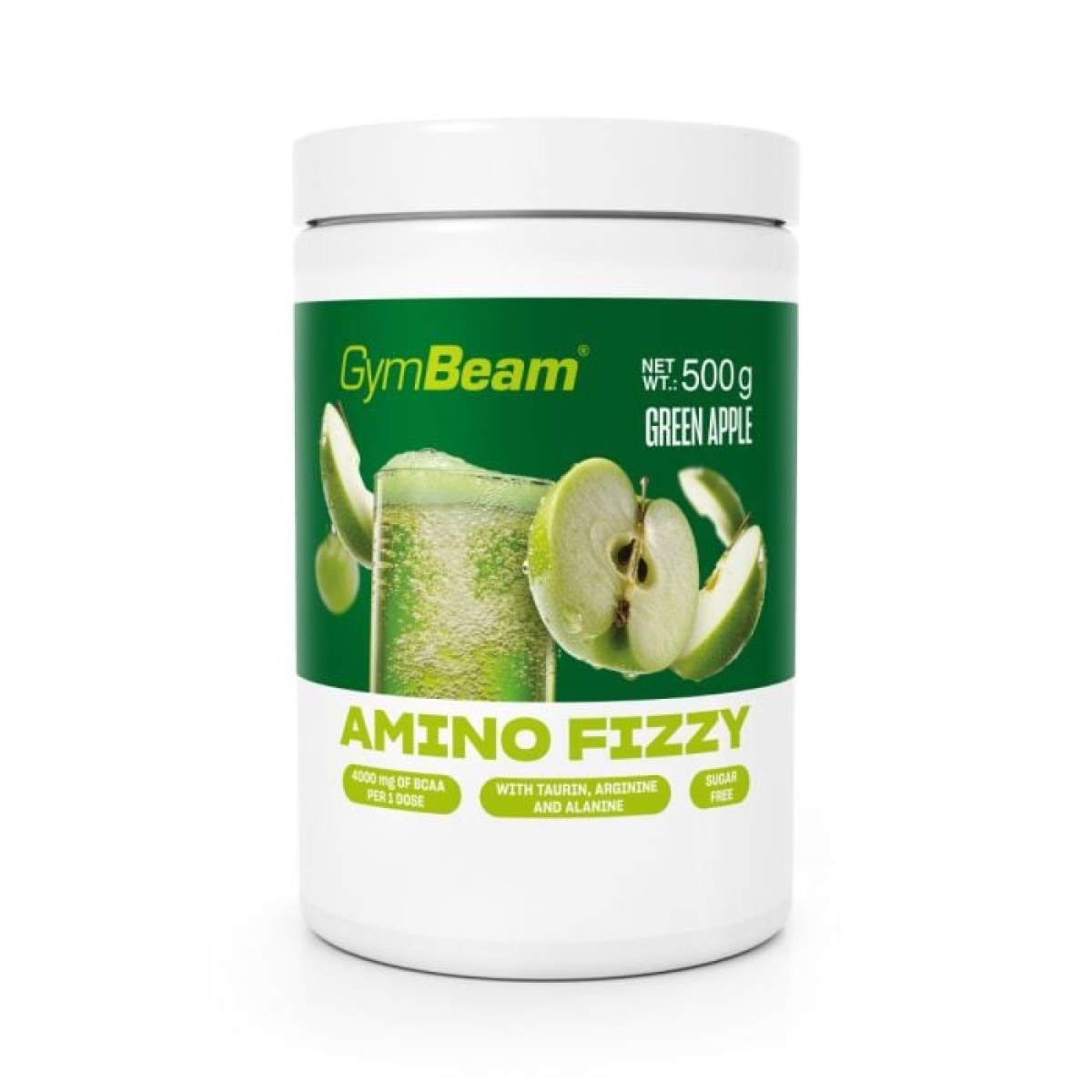 GymBeam Šumivé Amino Fizzy zelené jablko · záber 1