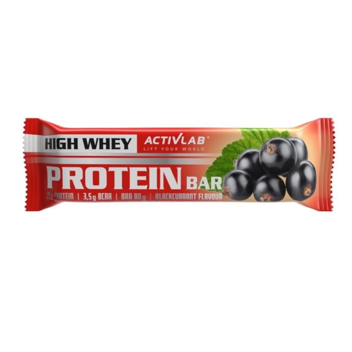 ActivLab Proteínová tyčinka High Whey čierne ríbezle - Príchuť: Čierne ríbezle | Hmotnosť: 0,08 kg | Balenie: 24 · záber 1
