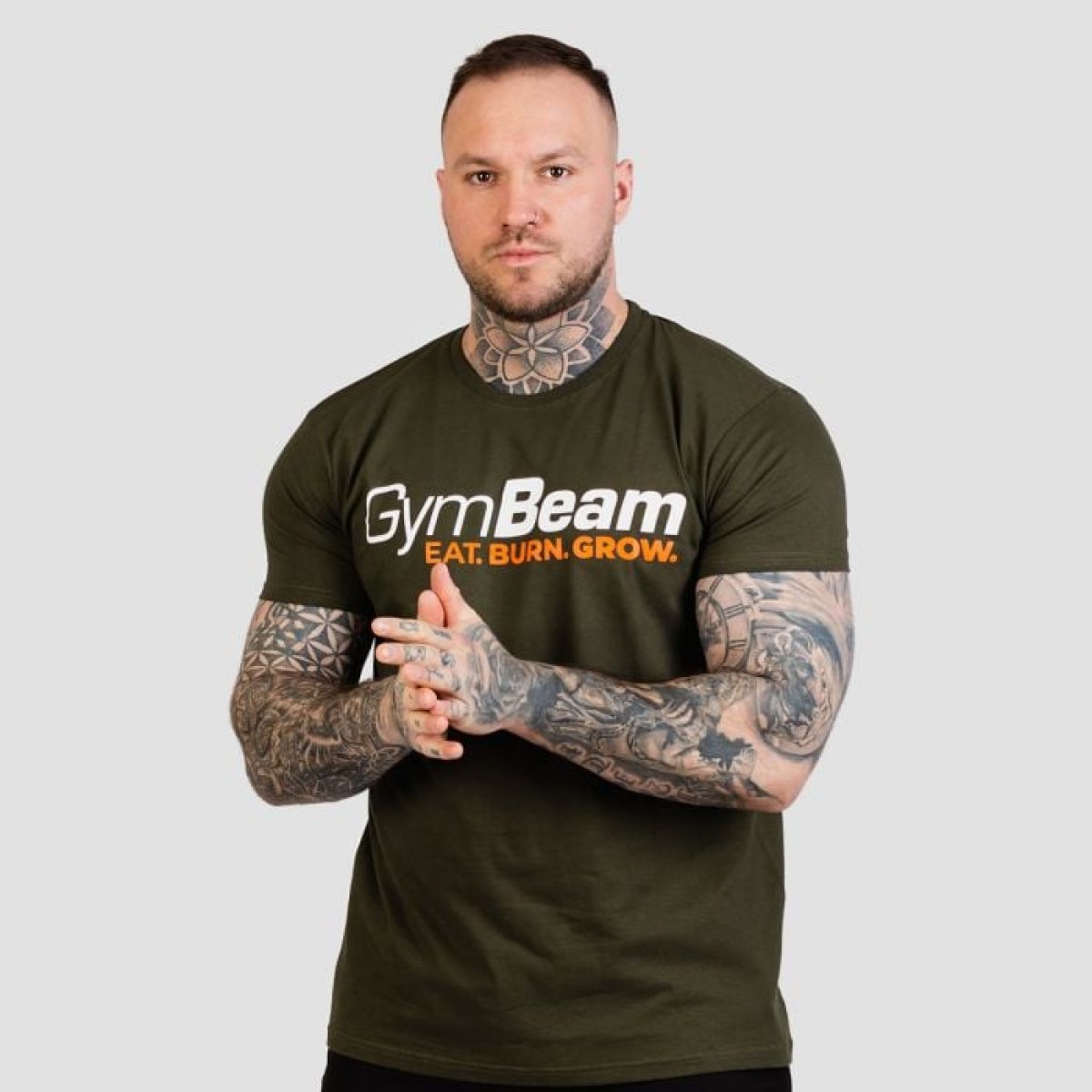 GymBeam Tričko Grow Military Green XXLXXL · záber 1