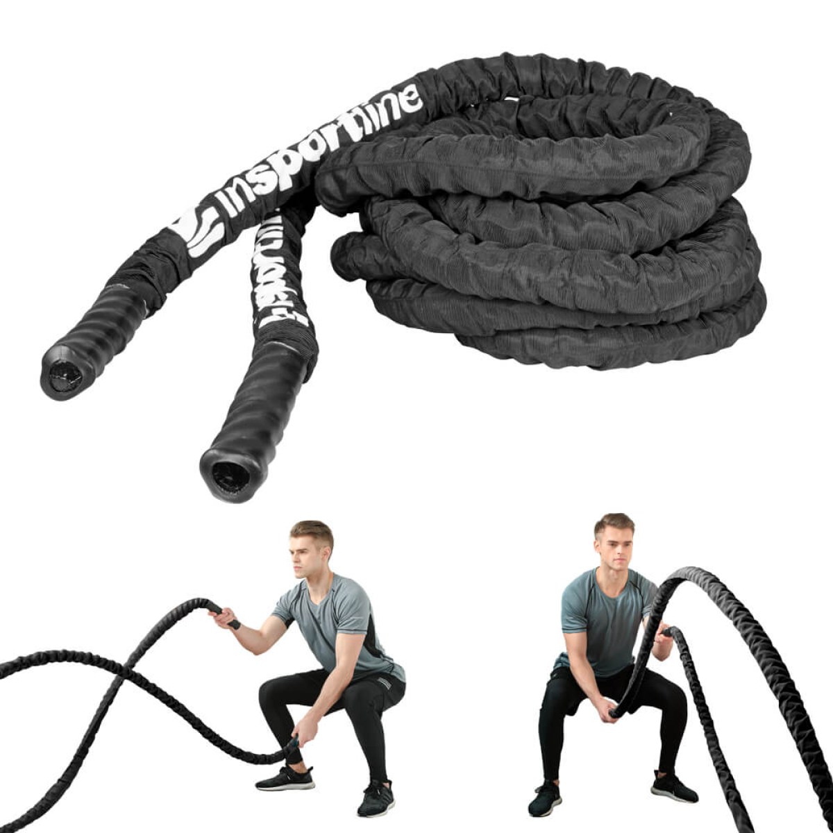 Posilňovacie lano inSPORTline Wave Rope 38 mm - 15 m · záber 1