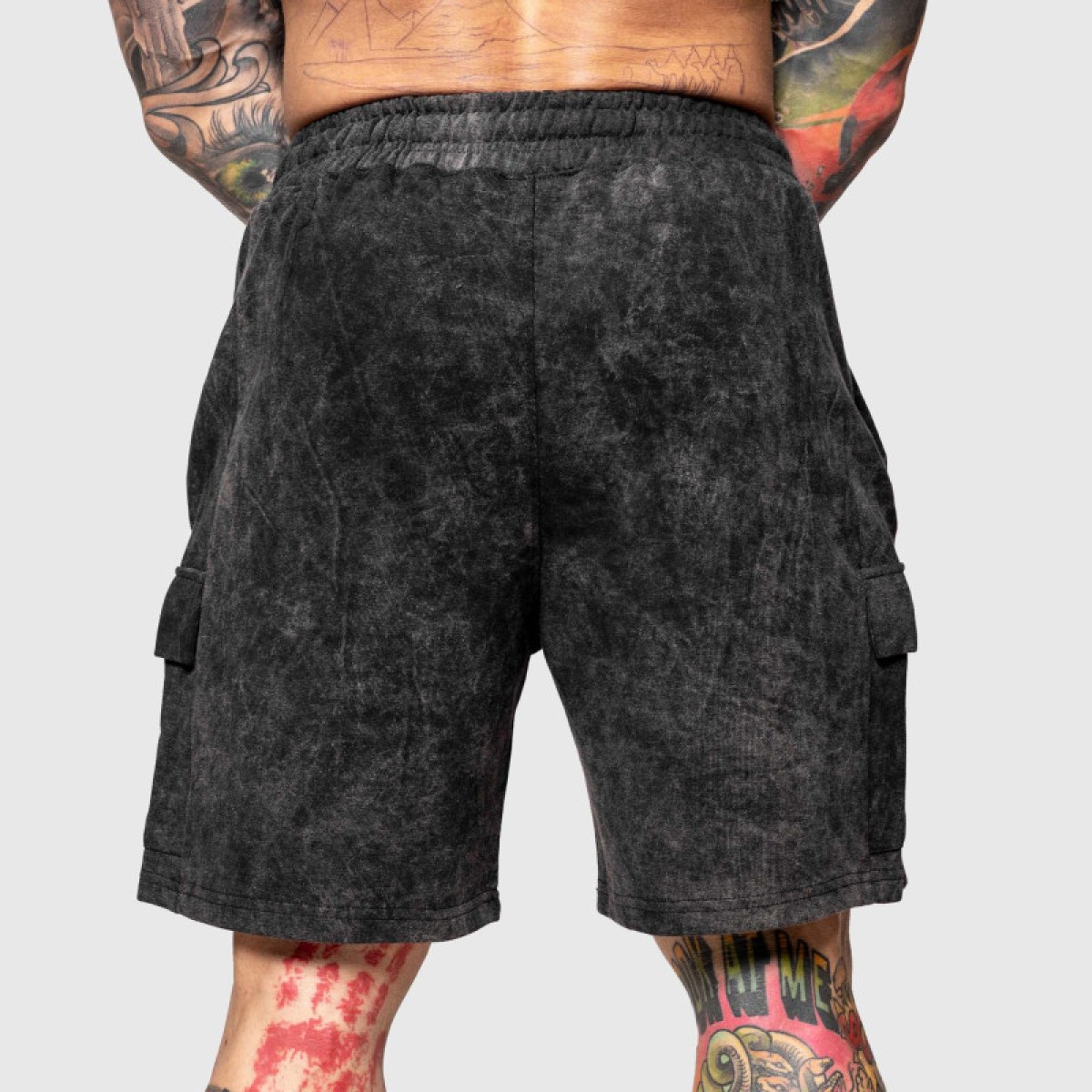 Teplákové kraťasy Iron Aesthetics College, washed black · záber 4