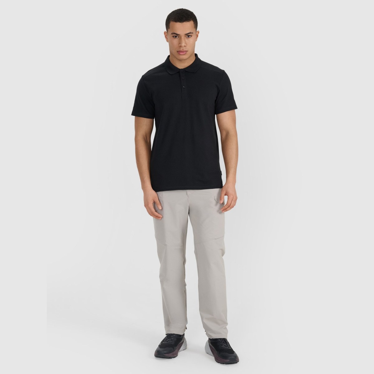 Pánske regular polo tričko - čierne · záber 4