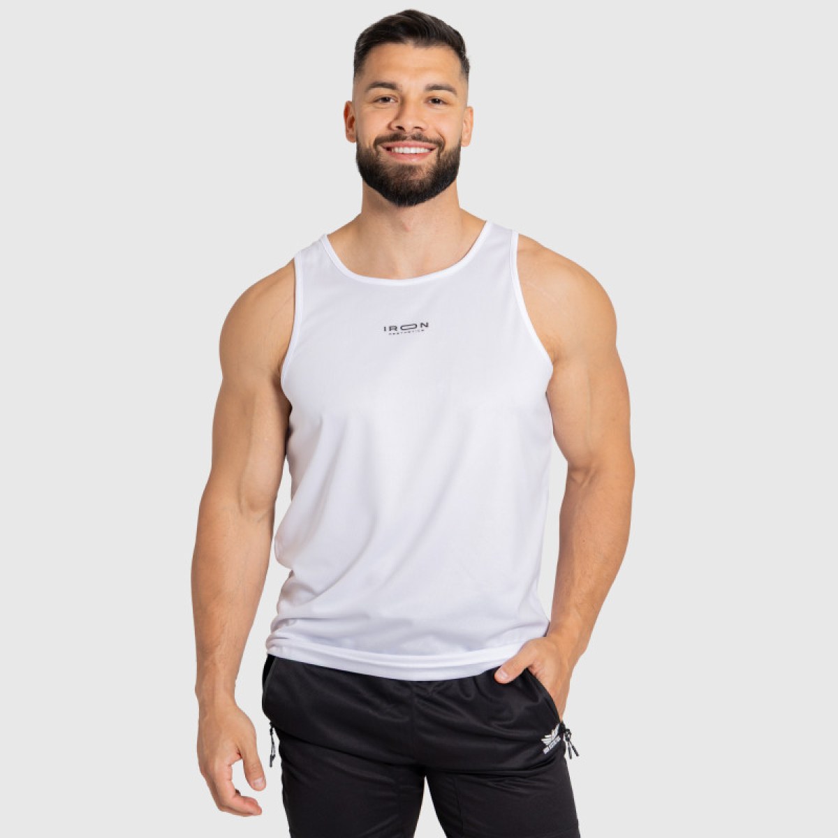 Pánske športové tielko Iron Aesthetics Athlete, biele · záber 2