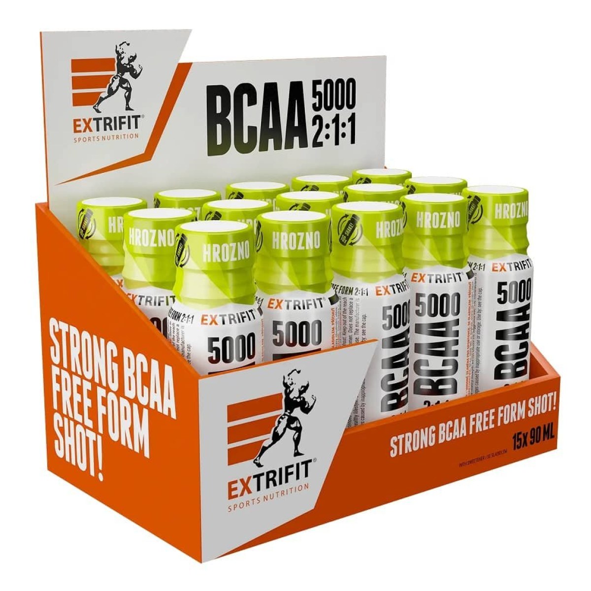 BCAA Shot 5000 2:1:1 - Extrifit 15x90 ml. Marhuľa · záber 1