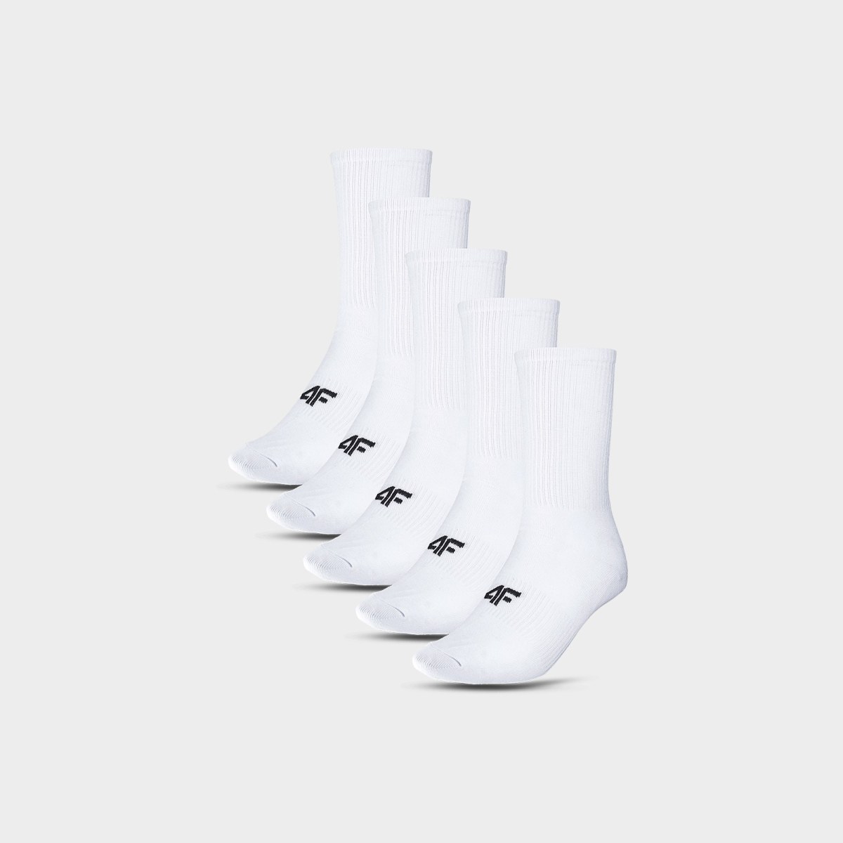 Dlhé ponožky (5-pack) chlapčenské - biele · záber 1