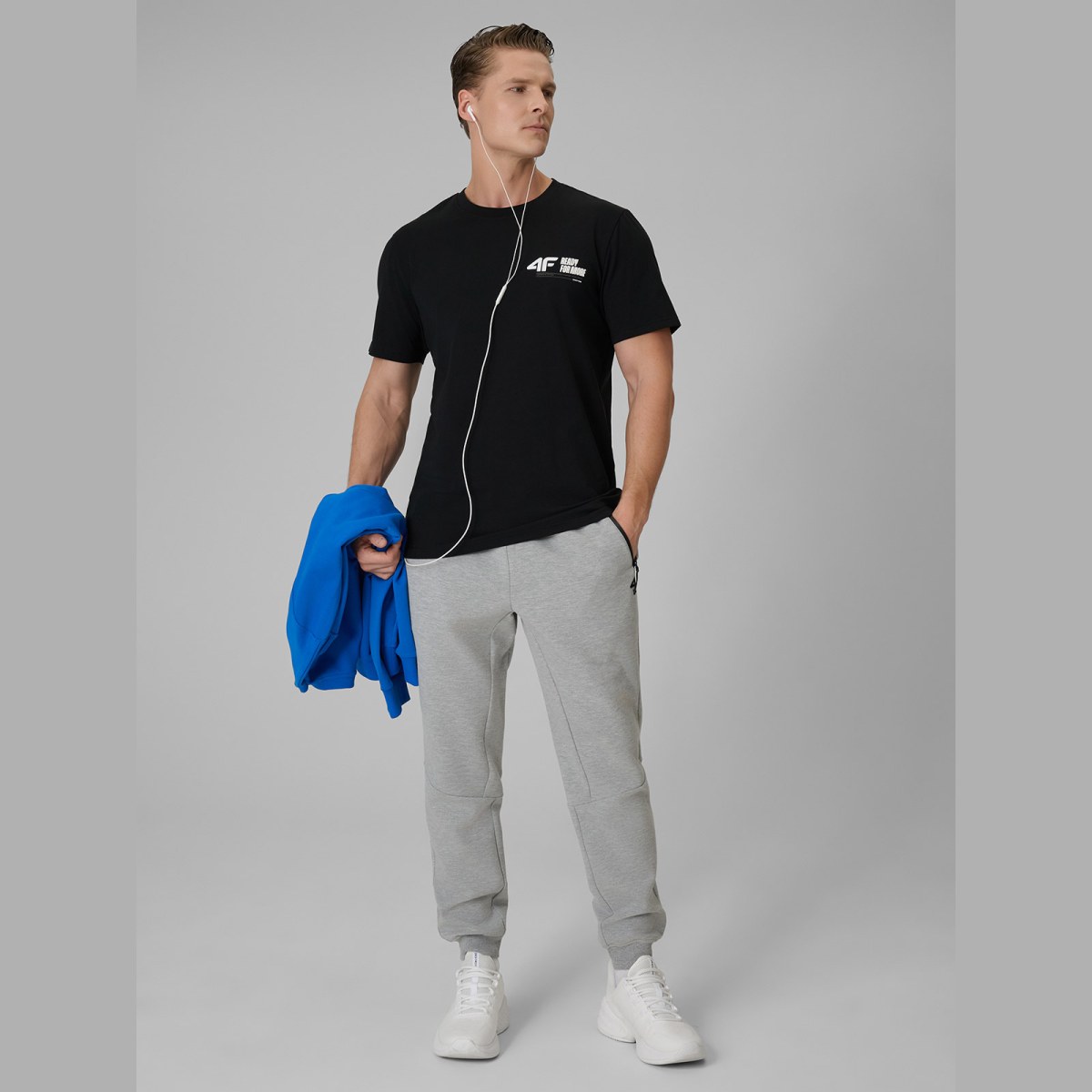 T-shirt regular hladký pánsky - čierny · záber 8