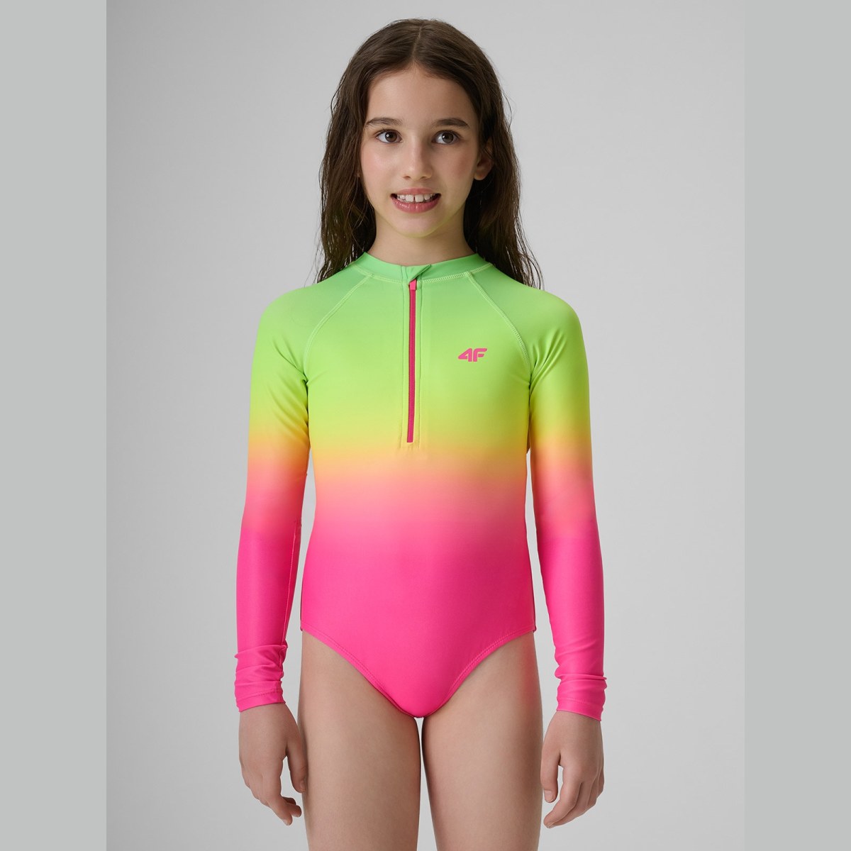 Dievčenské jednodielne plavky s ochranou UPF50+ - multicolor · záber 5