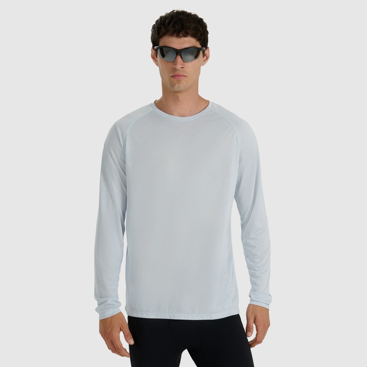 Pánsky rýchloschnúci bežecký longsleeve - modrý · záber 1