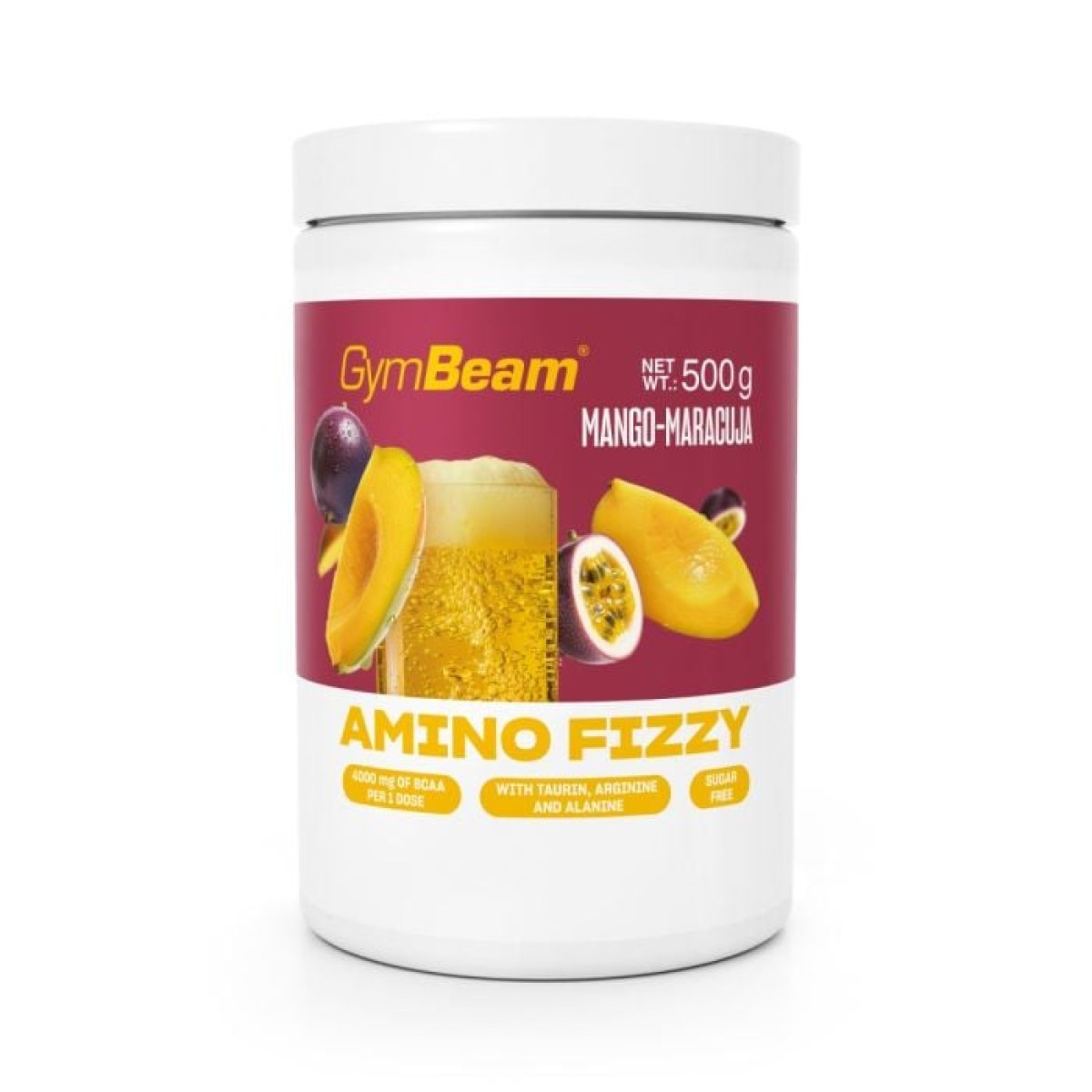 GymBeam Šumivé Amino Fizzy mango marakuja · záber 1