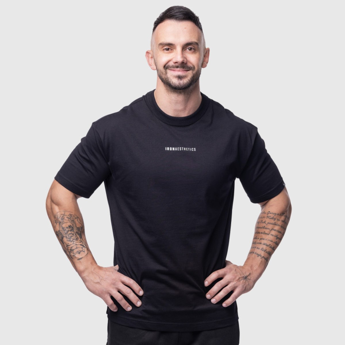 Oversize tričko Iron Aesthetics Vibe Tee, čierne · záber 2