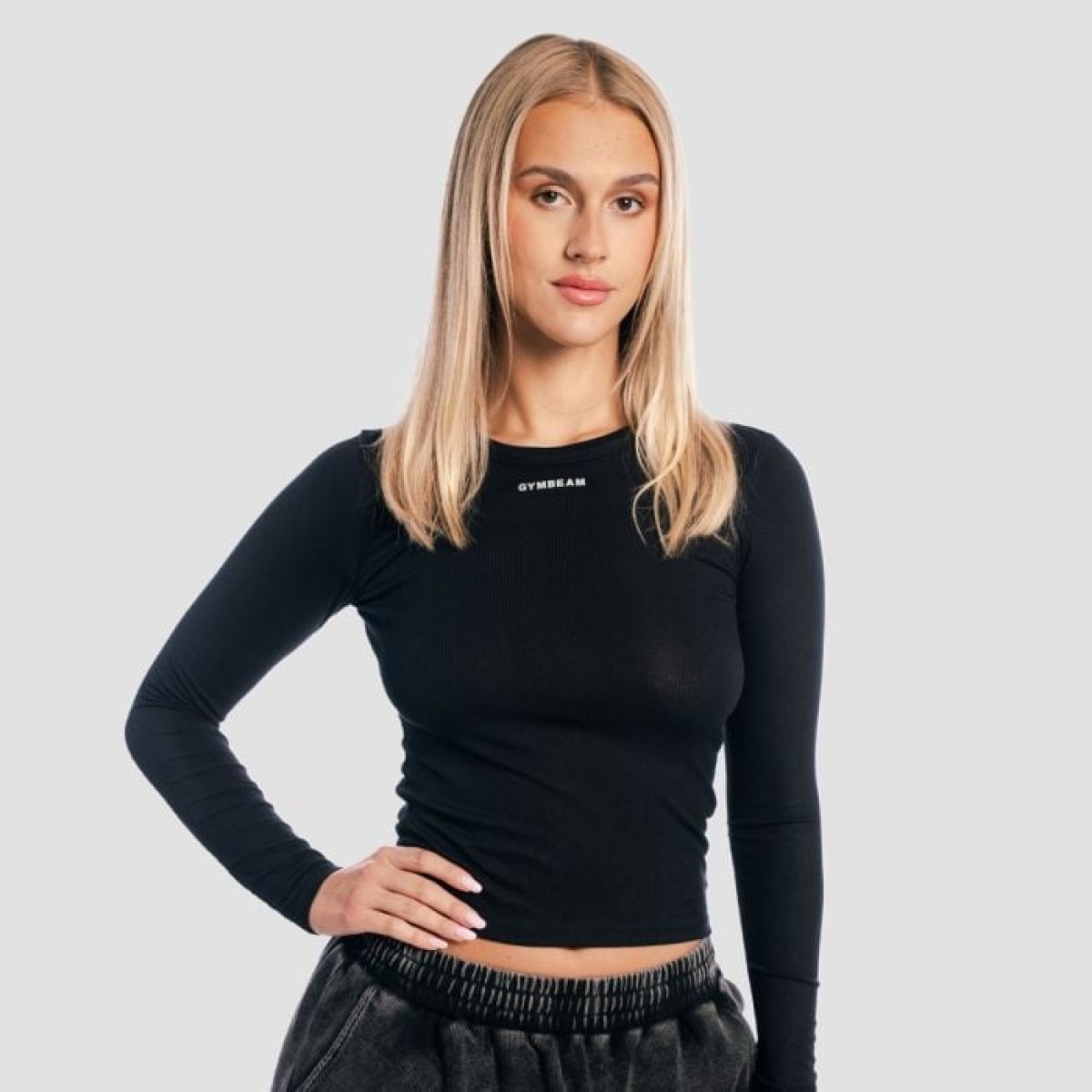 GymBeam Dámske tričko s dlhým rukávom Aura Black XL · záber 1