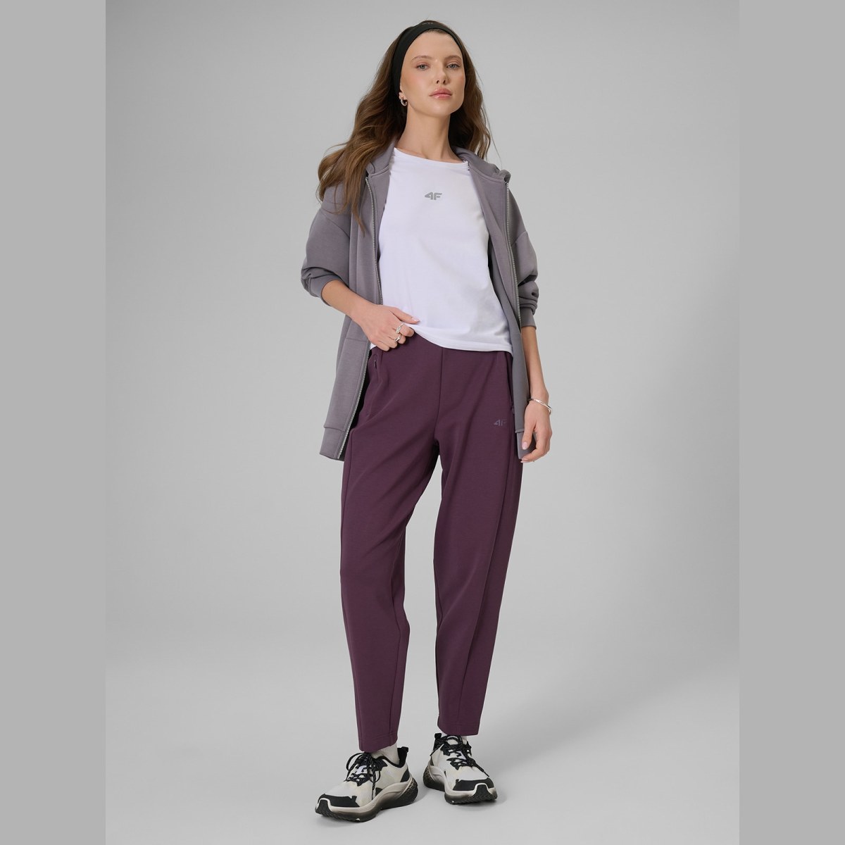 Dámske hladké tričko slim - biele · záber 2