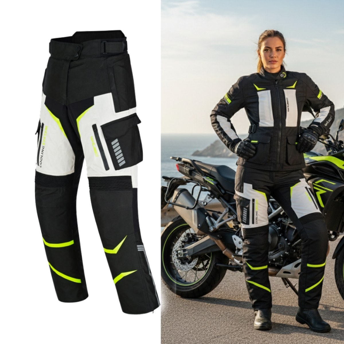 W-TEC Warao Lady kalhoty čierno-modrá - L · záber 2