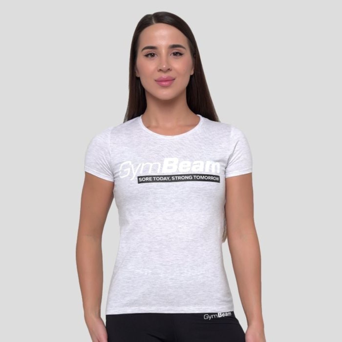 GymBeam Dámske tričko Strong Tomorrow Grey L · záber 1