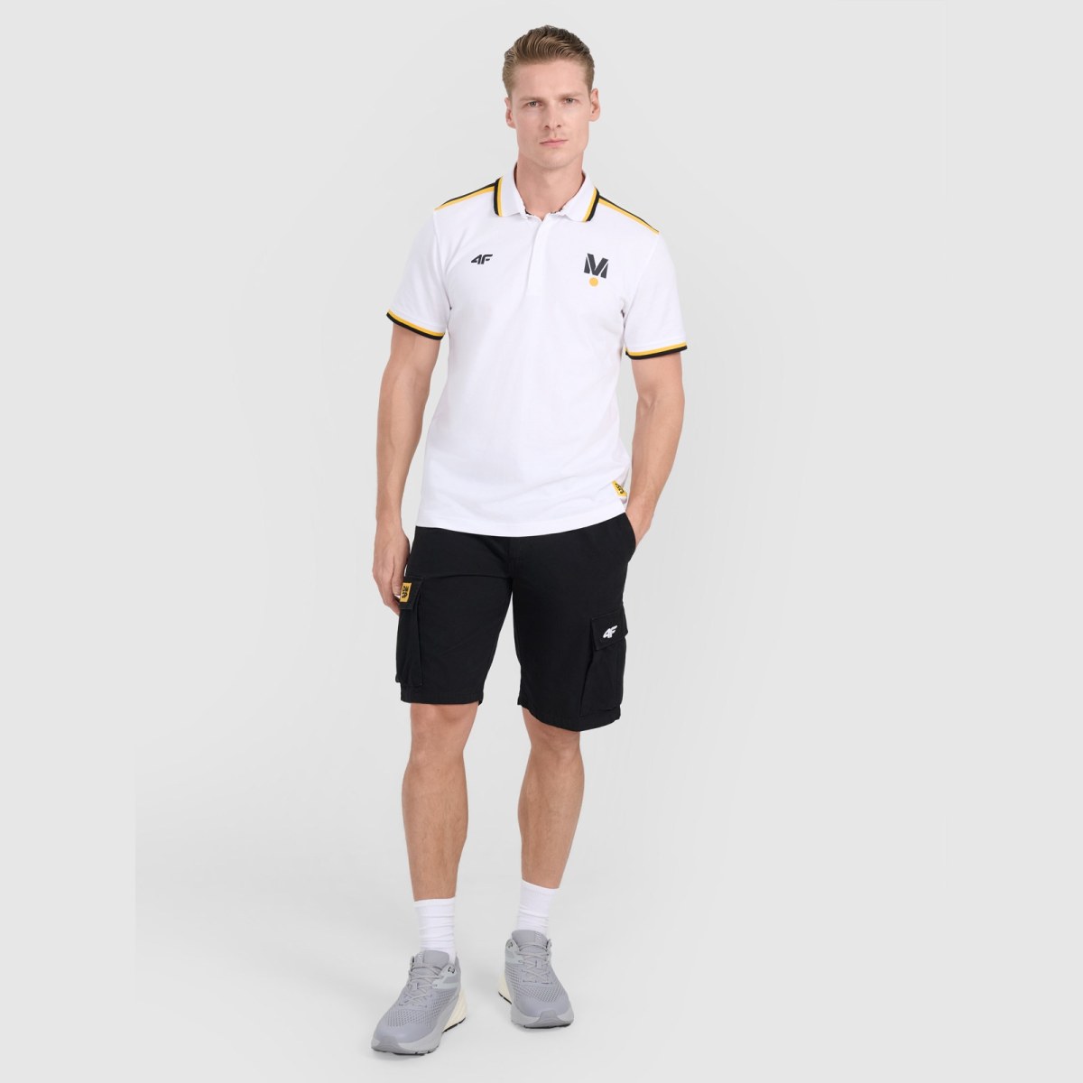 Unisex polo tričko 4F x Drift Masters - biele · záber 2