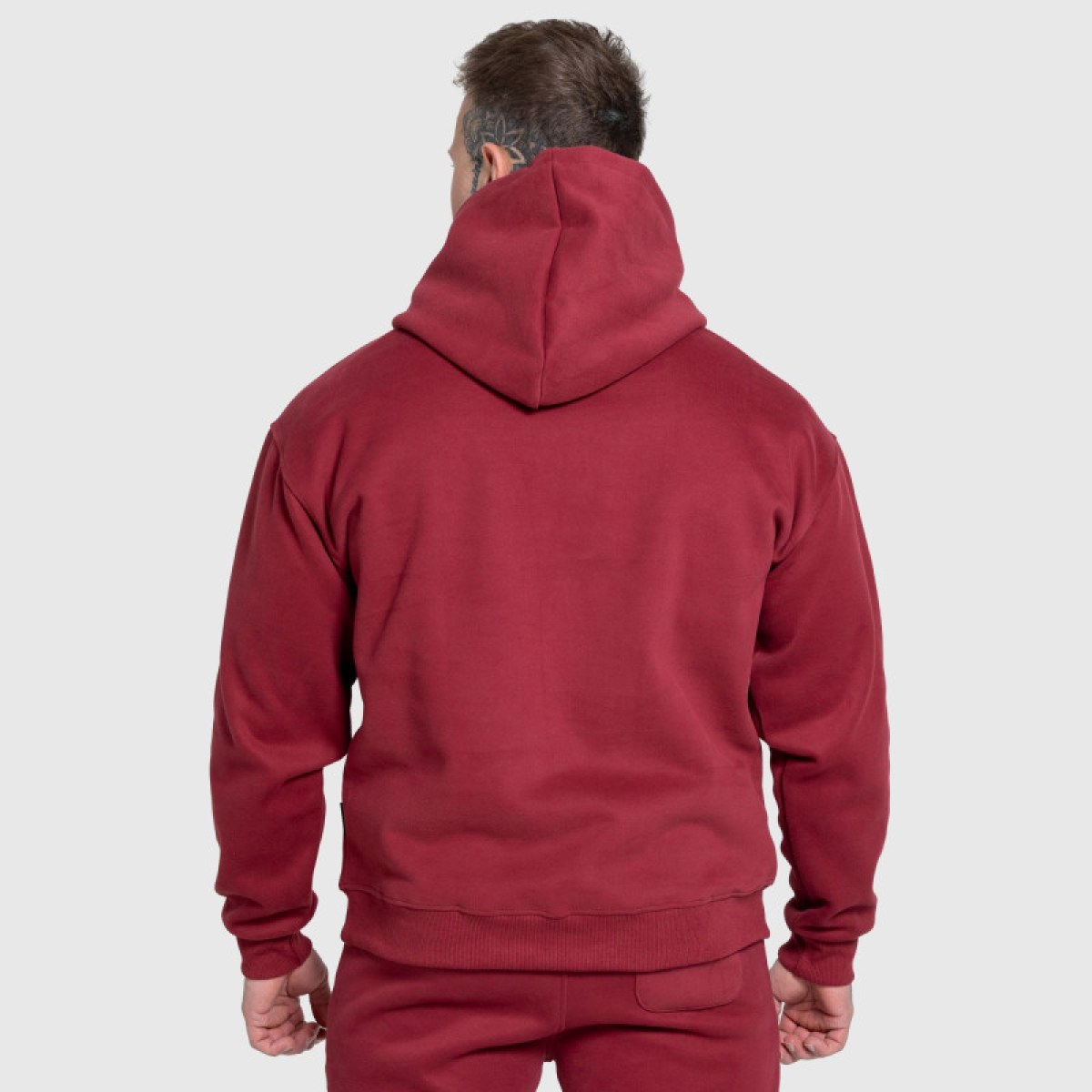 Oversized mikina Iron Aesthetics ASTHX, bordová · záber 3