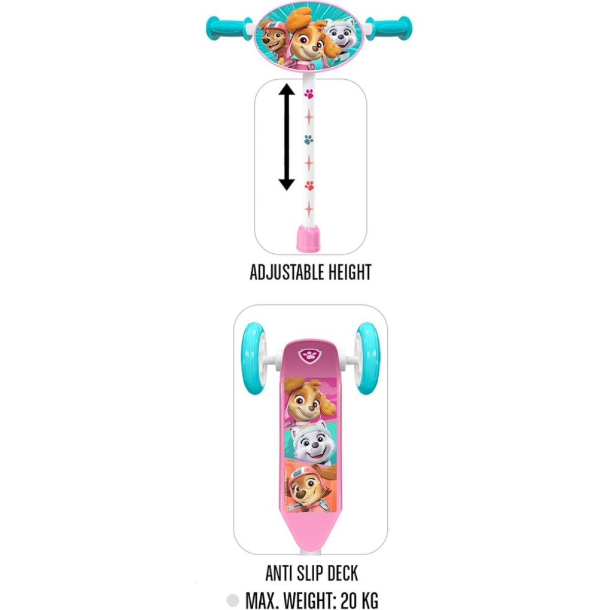 Paw Patrol Dětská trojkoloběžka Paw Patrol Girl · záber 2