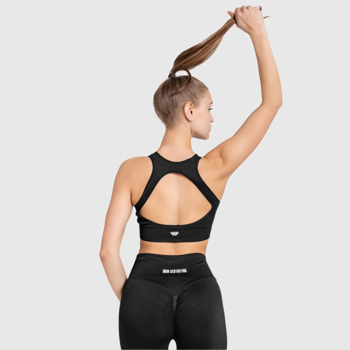 Bezšvová podprsenka Iron Aesthetics Seamless Butt, čierna · záber 2