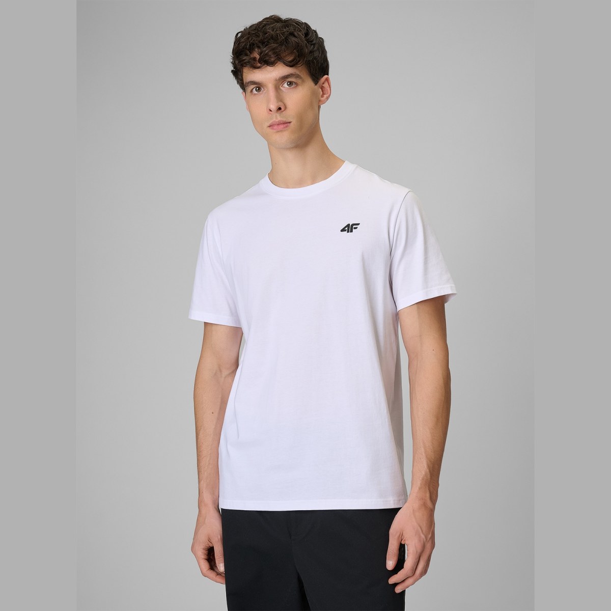 T-shirt regular hladký pánsky - biely · záber 1