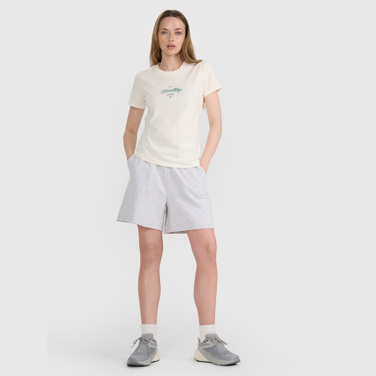 T-shirt regular s potlačou dámsky - biely · záber 2
