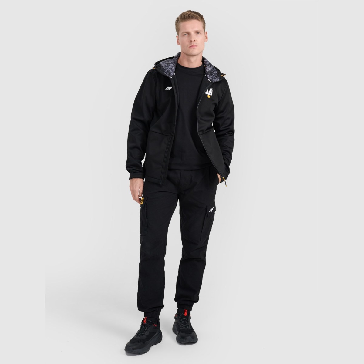 Softshellová bunda vetruodolná membrána 5000 unisex 4F x Drift Masters - čierna · záber 2