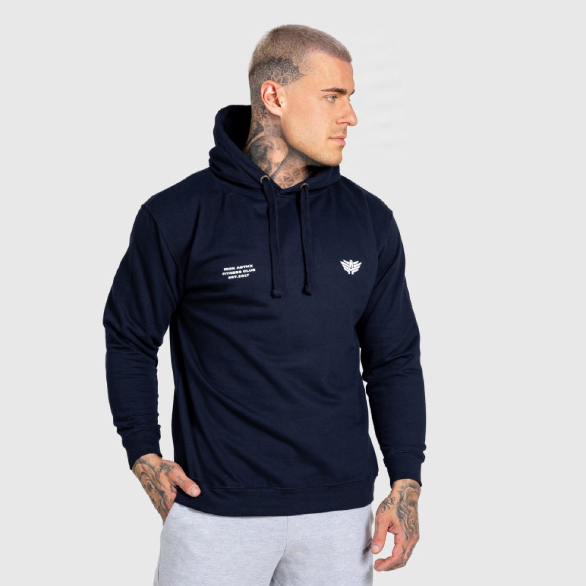 Pánska mikina s kapucňou Iron Aesthetics Club Hoodie, navy · záber 3