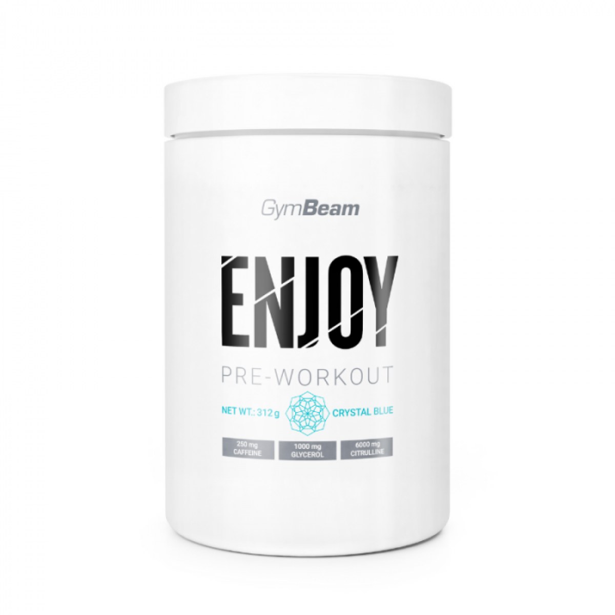 GymBeam ENJOY Pre-Workout crystal blue · záber 1