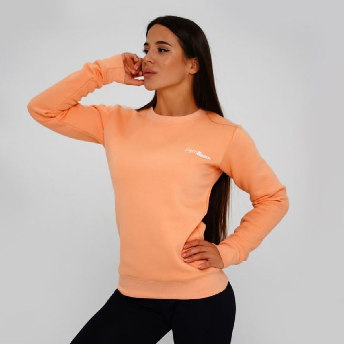 GymBeam Dámska mikina Basic Jumper Powder Peach XSXS · záber 1