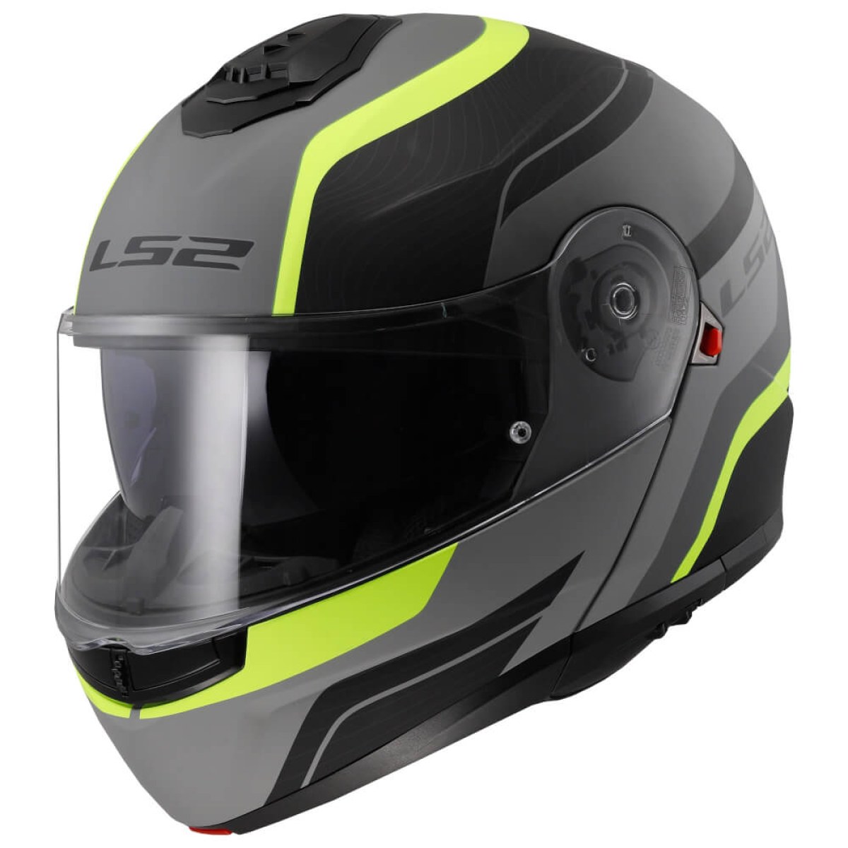 LS2 FF908 Strobe II Matt Black H-V Yellow M (57-58) · záber 1