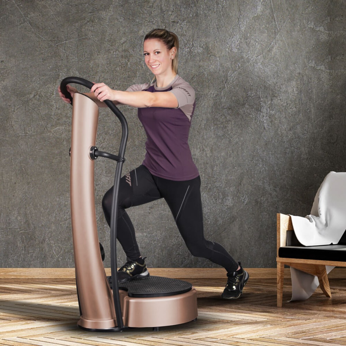VibroGym inSPORTline Lotos - Farba: Hnedá · záber 5
