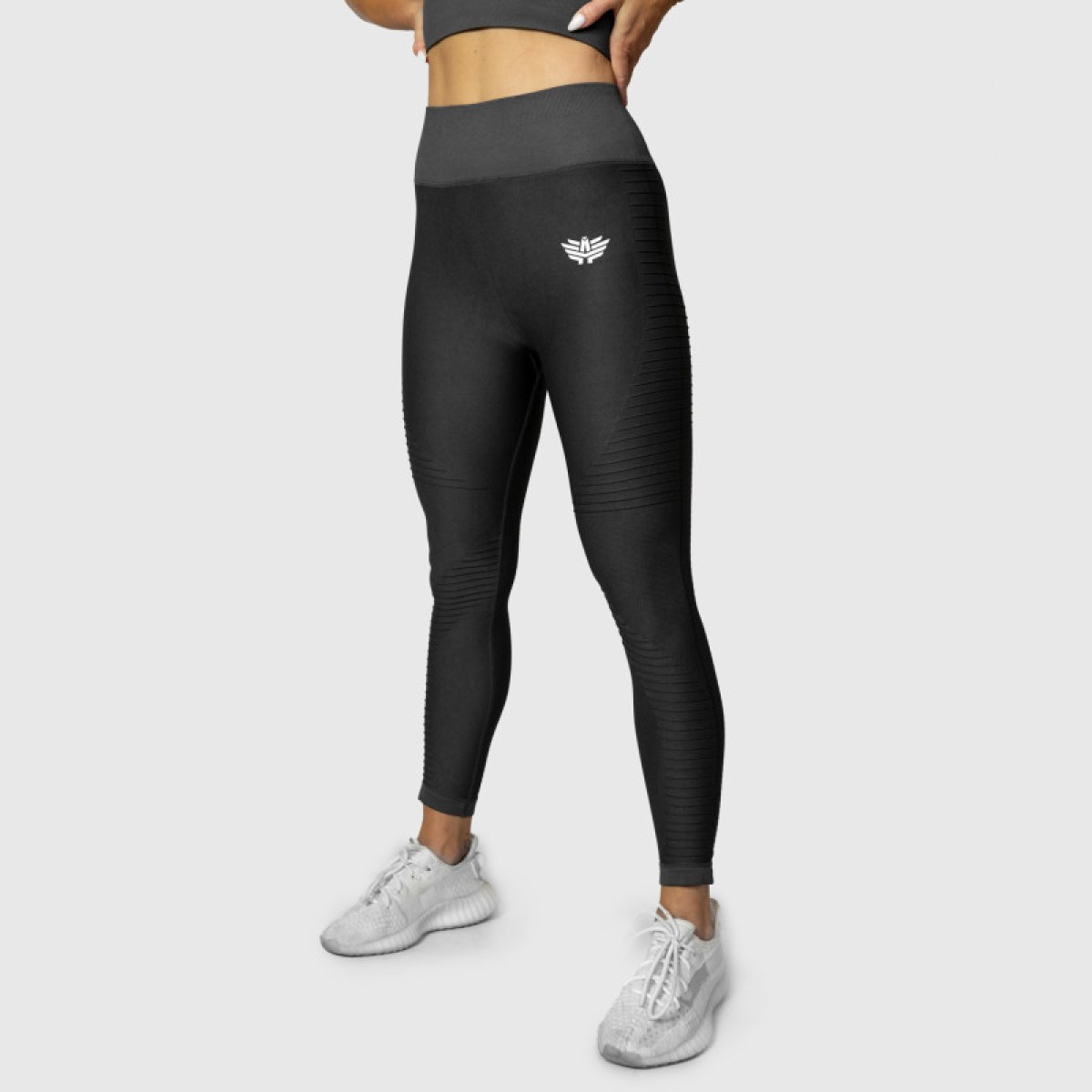 Bezšvové legíny Iron Aesthetics Dynamic, sivé · záber 2
