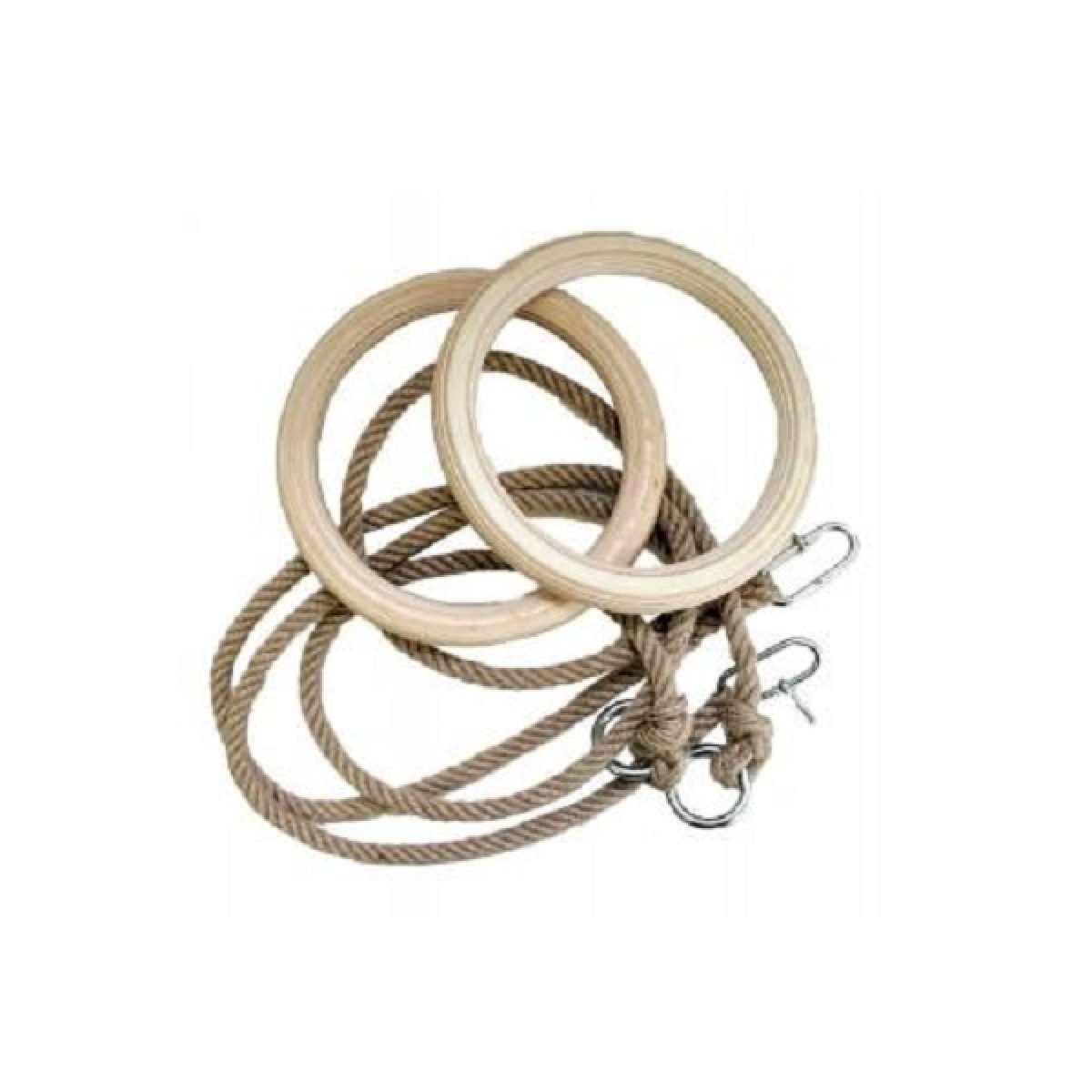 Drevené gymnastické kruhy SPARTAN priemer 24 cm · záber 1