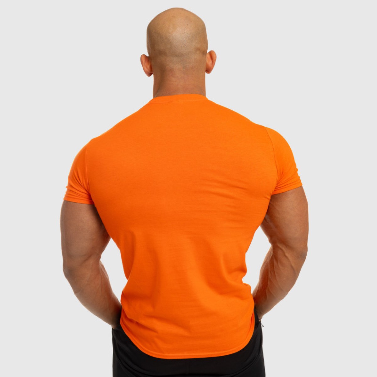 Pánske fitness tričko Iron Aesthetics Be Stronger, oranžové · záber 5