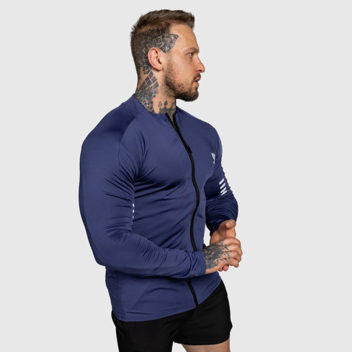 Športový top na zips Iron Aesthetics Unstoppable, modrý · záber 4