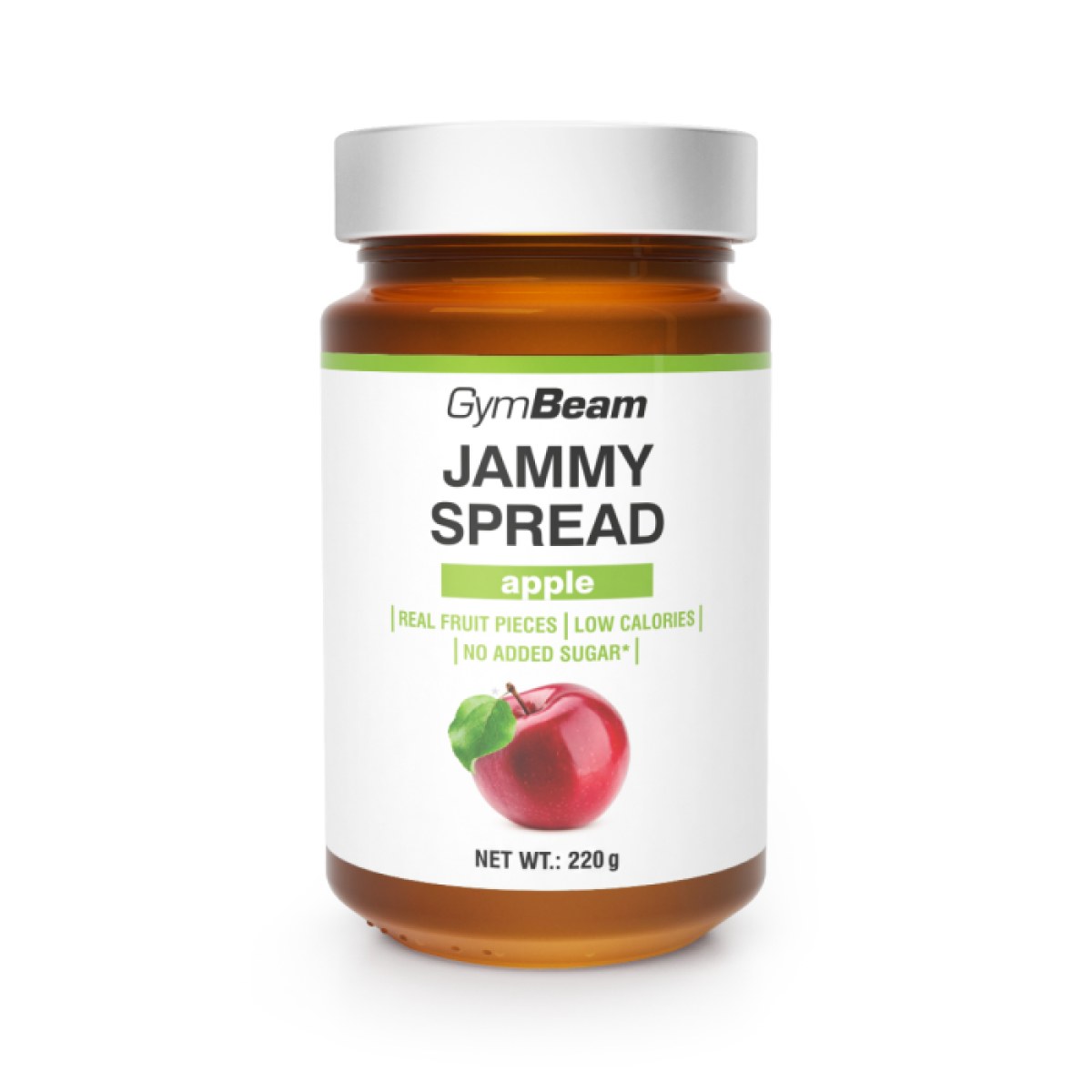 GymBeam Jammy Spread jablko - Príchuť: Jablko | Hmotnosť: 0,22 kg | Balenie: 6 · záber 1