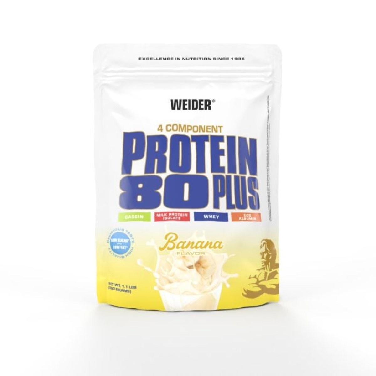 Weider Potein 80 PLUS banán - Príchuť: Banán | Hmotnosť: 0,5 kg | Balenie: 5 · záber 1