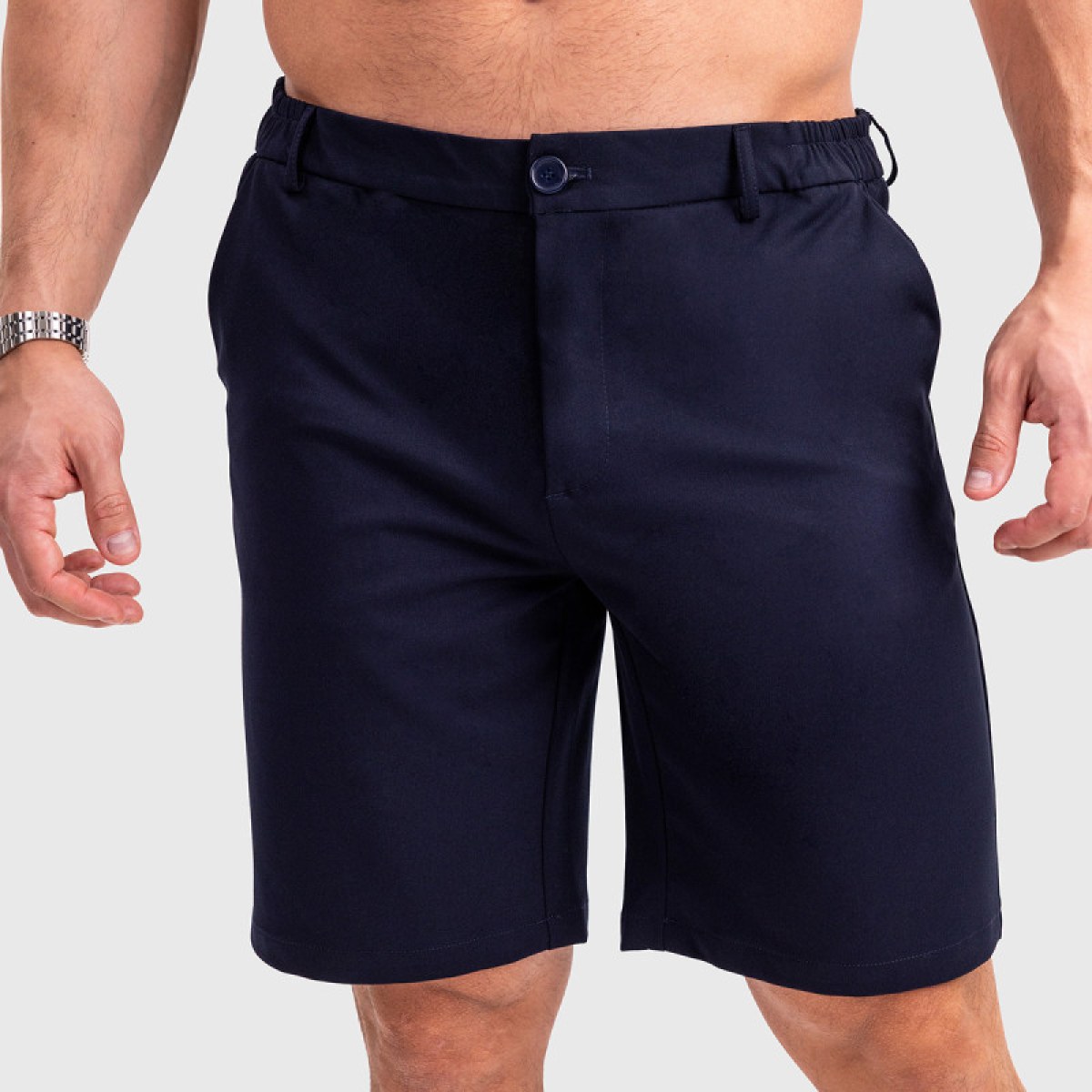 Pánske kraťasy Iron Aesthetics Chino Flex, navy · záber 1