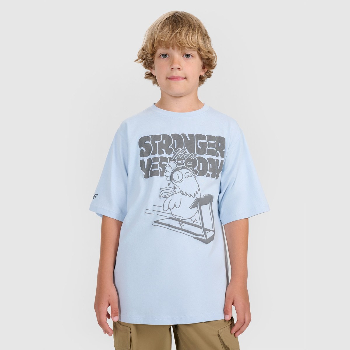 T-shirt oversize s potlačou chlapčenský - modrý · záber 1