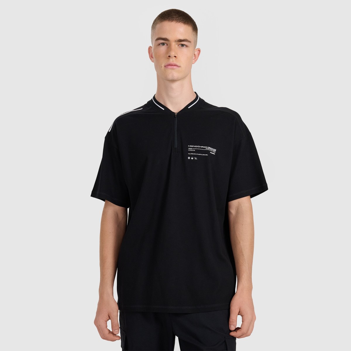 Pánske polo tričko oversize - čierne · záber 1