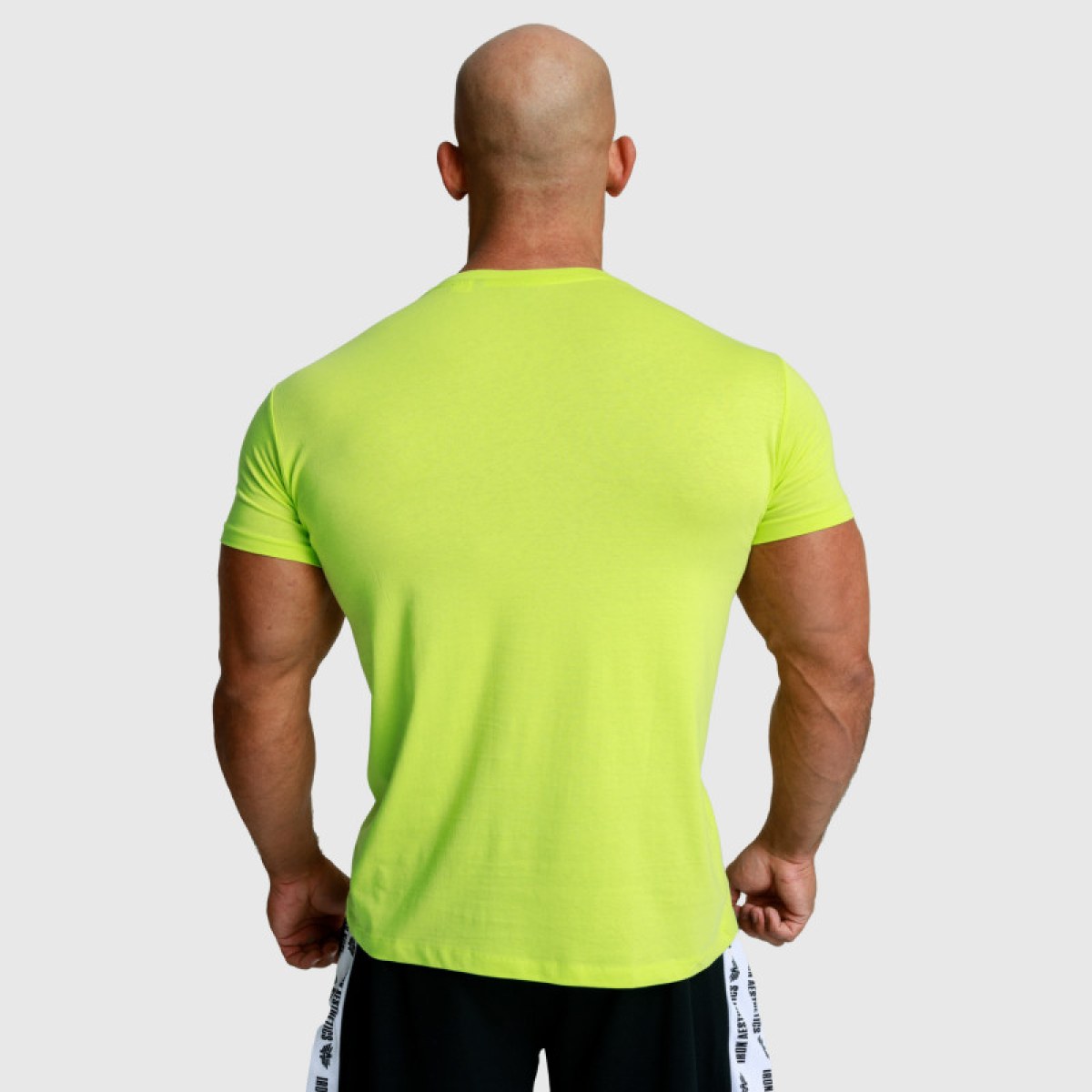 Pánske fitness tričko Iron Aesthetics Unbroken, limetkové · záber 5