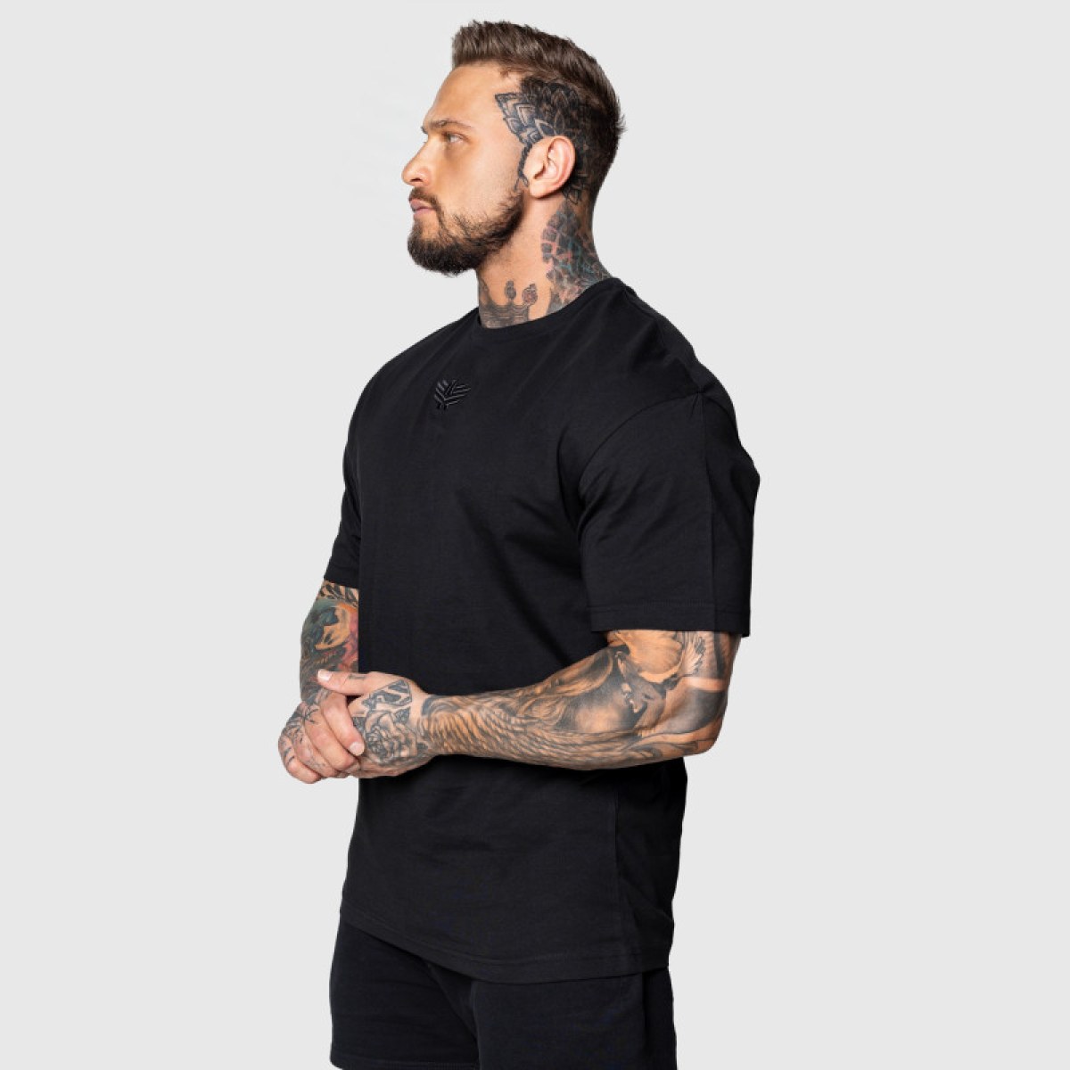 Oversized tričko Iron Aesthetics 3D, čierne · záber 5